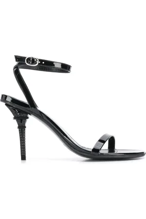 Vetements Femme, Chaussures, Noir, Taille: 36 EU Sandales Eiffel Tower en cuir verni noir