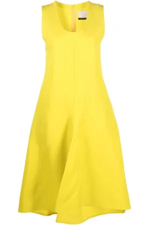 Calcaterra Femme, Robes, Jaune, Taille: 36 FR Midi Robes