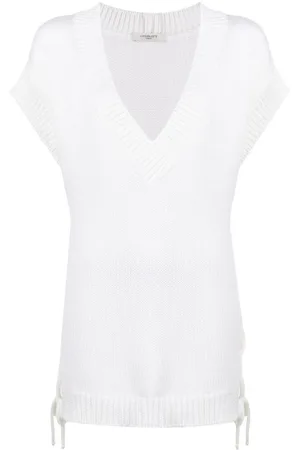 CHARLOTT Femme, Pulls, Blanc, Taille: 34 FR V-neck Tricots