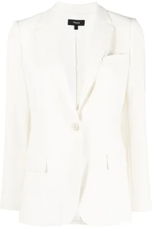 THEORY Femme, Vestes, Blanc, Taille: 40 FR Blazer Blanc Ajusté Staple