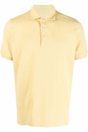 Mauro Ottaviani Homme, Tops, Jaune, Taille: 4XL Polo Jaune Pastel