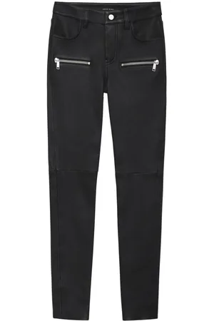 ANINE BING Femme, Pantalons, Noir, Taille: 36 FR Pantalon Skinny en Cuir Noir