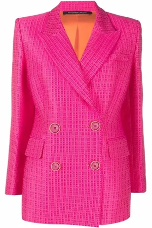 ANTONINO VALENTI Femme, Vestes, Rose, Taille: 40 FR Blazer Jacquard Rose Fuchsia