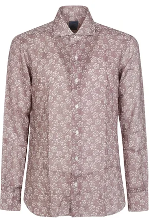 BARBA Homme, Chemises, Brun, Taille: M Moro Neck Shirt