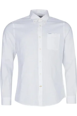 Barbour Homme, Chemises, Blanc, Taille: 2XL Casual Chemises