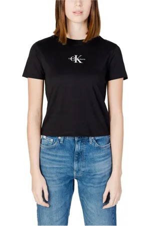 Calvin Klein Femme, Tops, Noir, Taille: 36 FR T-Chemises