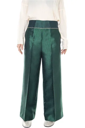 Alessia Santi Femme, Pantalons, Vert, Taille: 38 FR Pantalons