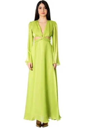 ACTUALEE Femme, Robes, Vert, Taille: 40 FR Maxi Robes