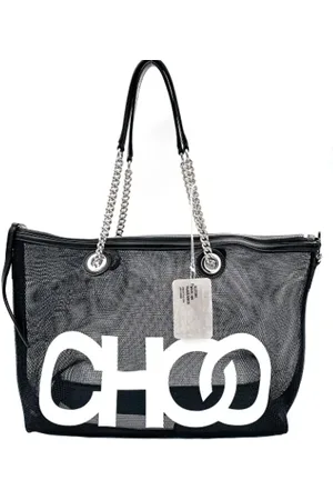 Jimmy Choo Femme, Pre-owned, Noir, Taille: ONE Size Pre-owned Cuir cabas