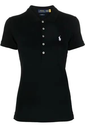 Ralph Lauren Femme, Tops, Noir, Taille: 38 FR Julie Slim Polo