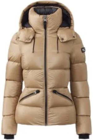 Mackage Femme, Vestes, Brun, Taille: 38 FR Doudoune Camel Brillante