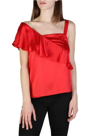 Armani Exchange Femme, Tops, Rouge, Taille: 40 FR Hauts sans manches
