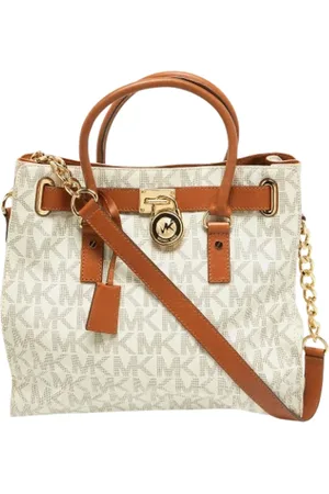 Michael Kors Femme, Pre-owned, Blanc, Taille: ONE Size Pre-owned Cuir cabas
