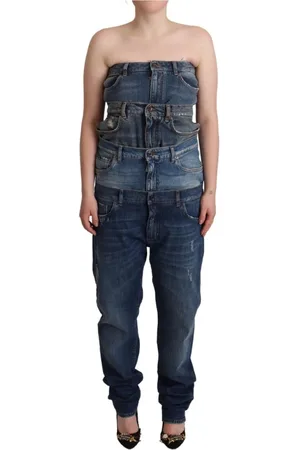 Dolce & Gabbana Femme, Combinaisons et Ensembles, Bleu, Taille: 36 FR Jumpsuits