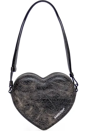 AMBUSH Femme, Sacs, Noir, Taille: ONE Size Sac à bandoulière en cuir noir en forme de cœur