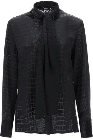 VERSACE Femme, Blouses et Chemises, Noir, Taille: 38 FR Blouses & Chemises