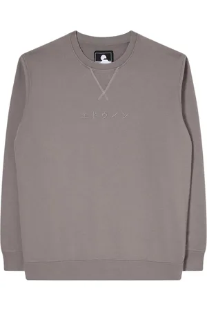 Edwin Homme, Sweatshirts et sweats à capuche, Gris, Taille: S Sweat en Coton Lourd Non Brossé Felpa