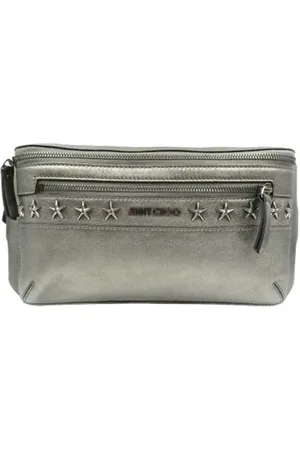 Jimmy Choo Femme, Pre-owned, Gris, Taille: ONE Size Pre-owned Cuir sacs-bandouliere
