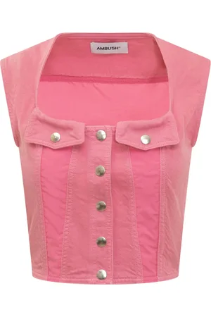 AMBUSH Femme, Vestes, Rose, Taille: 42 FR Denim Top - Élégant et Tendance