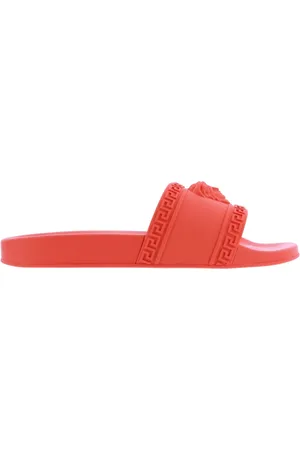 VERSACE Homme, Chaussures, Rouge, Taille: 45 EU Flip Flops