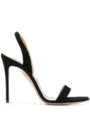 Aquazzura Femme, Chaussures, Noir, Taille: 37 EU Sandales Noires Nude