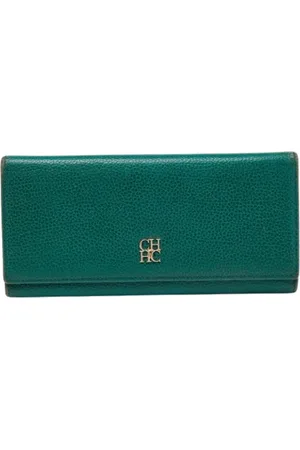 Carolina Herrera Femme, Pre-owned, Vert, Taille: ONE Size Pre-owned Cuir petite-maroquinerie