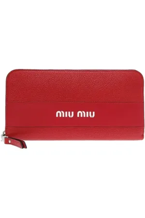 Miu Miu Femme, Pre-owned, Rouge, Taille: ONE Size Pre-owned Cuir petite-maroquinerie