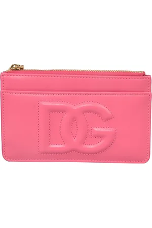 Dolce & Gabbana Femme, Accessoires, Rose, Taille: ONE Size Portefeuille en Cuir Wisteria