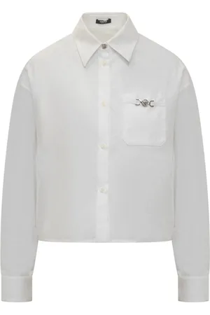 VERSACE Femme, Blouses et Chemises, Blanc, Taille: 38 FR Chemise Décontractée pour Homme