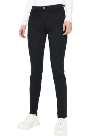 Armani Exchange Femme, Jeans, Noir, Taille: W31 Wide Pantalons