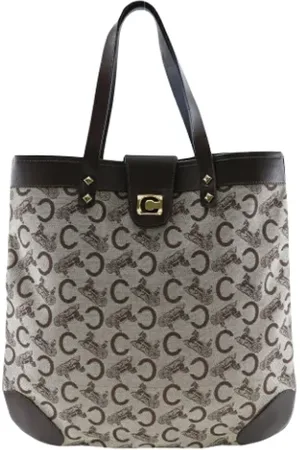 Céline Femme, Pre-owned, Gris, Taille: ONE Size Pre-owned Toile cabas