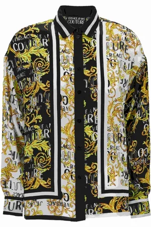 VERSACE Femme, Blouses et Chemises, Multicolore, Taille: 34 FR Chemise Noire