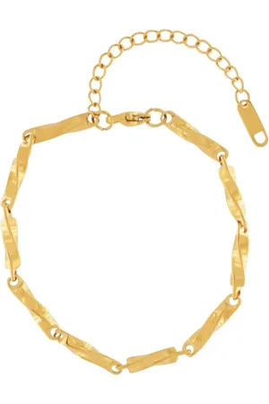 Dansk Copenhagen Femme, Accessoires, Jaune, Taille: ONE Size Élégant Bracelet à Maillons Plaqué Or