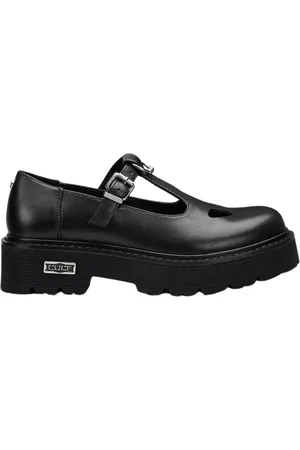 Cult Femme, Chaussures, Noir, Taille: 38 EU Sandales Noires à Plateforme