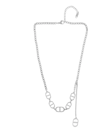 Dansk Copenhagen Femme, Accessoires, Gris, Taille: ONE Size Collier Court Multi Imperméable Argenté