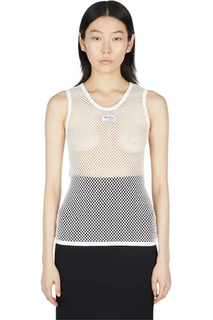 RAF SIMONS Femme, Tops, Blanc, Taille: 42 FR Top sans manches