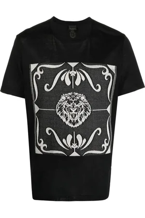 BILLIONAIRE Homme, Tops, Noir, Taille: 2XL T-shirt noir décontracté à col rond