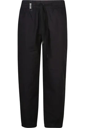 VERSACE Homme, Pantalons, Noir, Taille: M Pantalon Noir avec Logo Patch