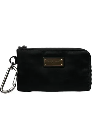 Dolce & Gabbana Femme, Sacs, Noir, Taille: ONE Size Pochette en Nylon Noir avec Plaque Logo
