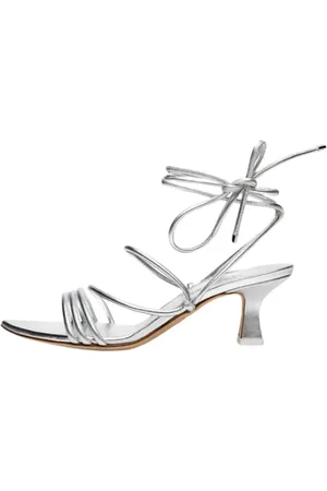 3Juin Femme, Chaussures, Gris, Taille: 38 EU Dafne Shine Sandales Argent Cuir
