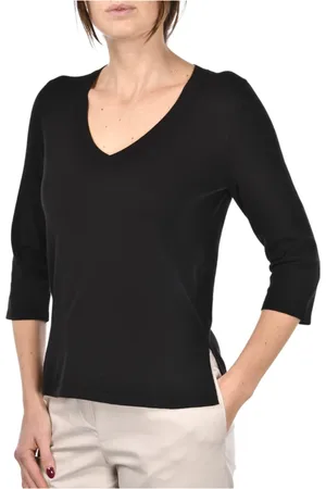 Paolo Fiorillo Capri Femme, Tops, Noir, Taille: 38 FR Long Sleeve Hauts