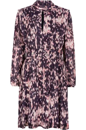 Dante 6 Femme, Robes, Rose, Taille: 38 FR Robe Imprimée en Crinkle Optic Ecovero Viscose Chiffon