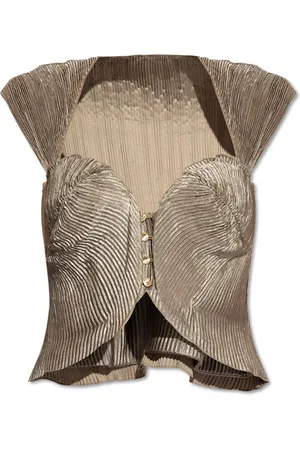 Cult Gaia Femme, Tops, Vert, Taille: 42 FR Haut plissé Milli