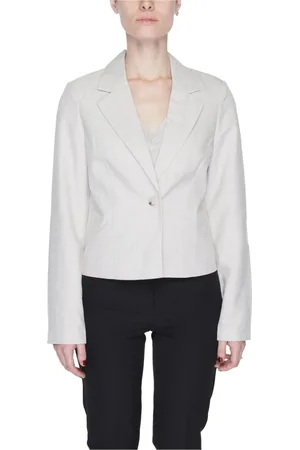 VERO MODA Femme, Vestes, Gris, Taille: 38 FR Veste Courte Slim Collection Printemps/Été