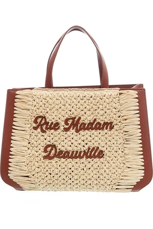 RUE MADAM Femme, Sacs, Multicolore, Taille: ONE Size Nassau XL cuir et raphia