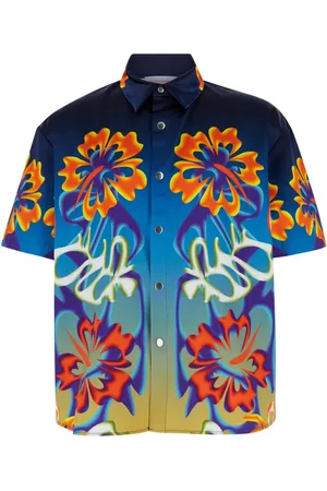Bluemarble Homme, Chemises, Multicolore, Taille: M Hibiscus MultiColour Chemise à Manches Courtes