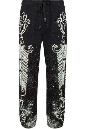 VERSACE Homme, Pantalons, Noir, Taille: M Pantalons de survêtement