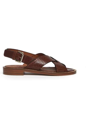Guglielmo Rotta Femme, Chaussures, Brun, Taille: 36 EU Sandale en cuir cognac