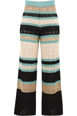 AKEP Femme, Pantalons, Multicolore, Taille: 40 FR Wide Pantalons
