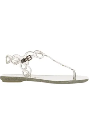 Sergio Rossi Femme, Chaussures, Gris, Taille: 39 EU Mermaid Transparent Glitter Sandales